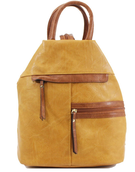 Backpack Handbag - Yellow
