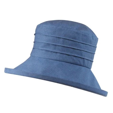 Proppa Toppa Linen & Raylon Packable Hat - Denim