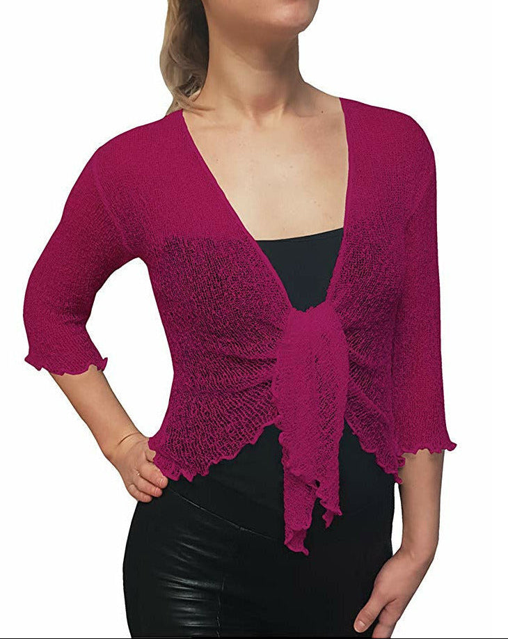 Knitted Shrug Cardigan Raspberry – Retail Therapy