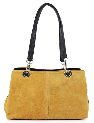Suede Slouch Bag - Yellow