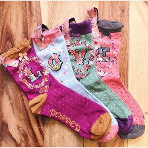 Ladies A-Z & Zodiac Socks by Powder
