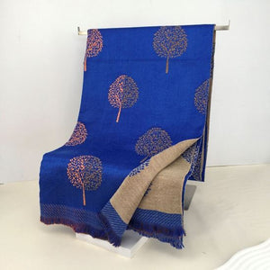 Pashmina - Mulberry Tree of Life - Blue/Beige