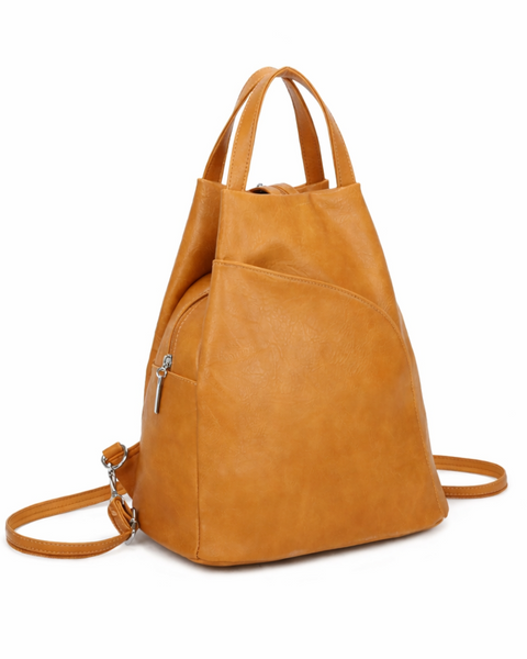 Backpack Handbag - Mustard