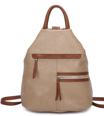 Backpack Handbag - Beige