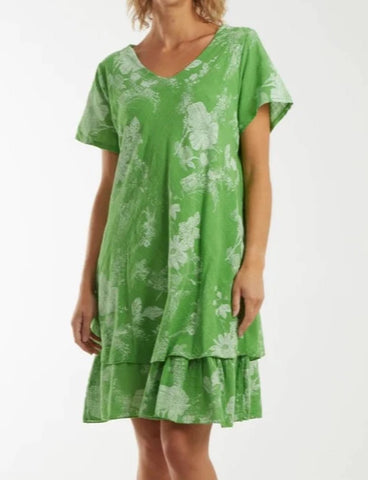 Double-Layer Sun Dress - Green