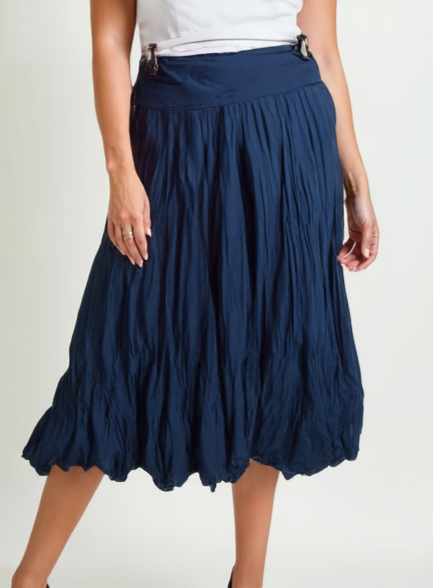 Plain Cotton Skirt - Teal