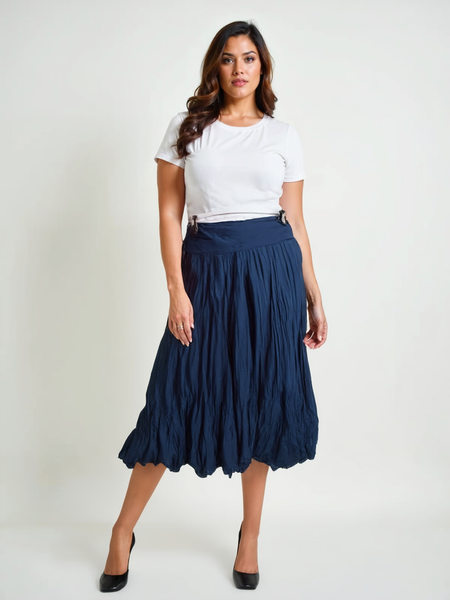 Plain Cotton Skirt - Teal
