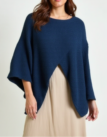 Cross Over Knit - Denim