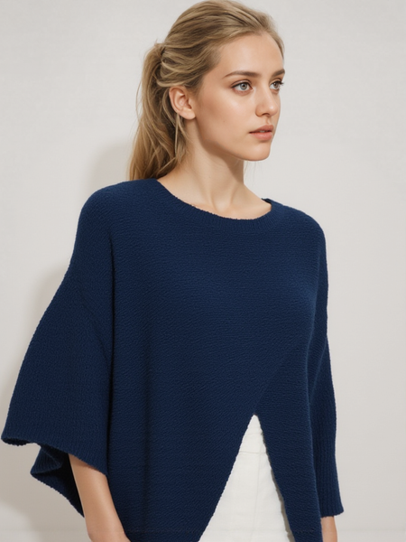 Cross Over Knit - Denim