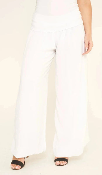 Palazzo Trousers - White