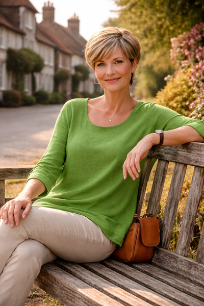 Cotton Top - Apple Green