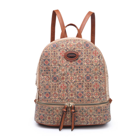 Cork Backpack - Moroccan Tile Pattern