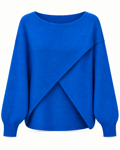 Cross Over Knit - Royal Blue