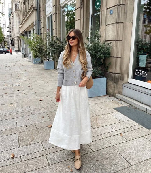 Tiered Maxi Skirt - White