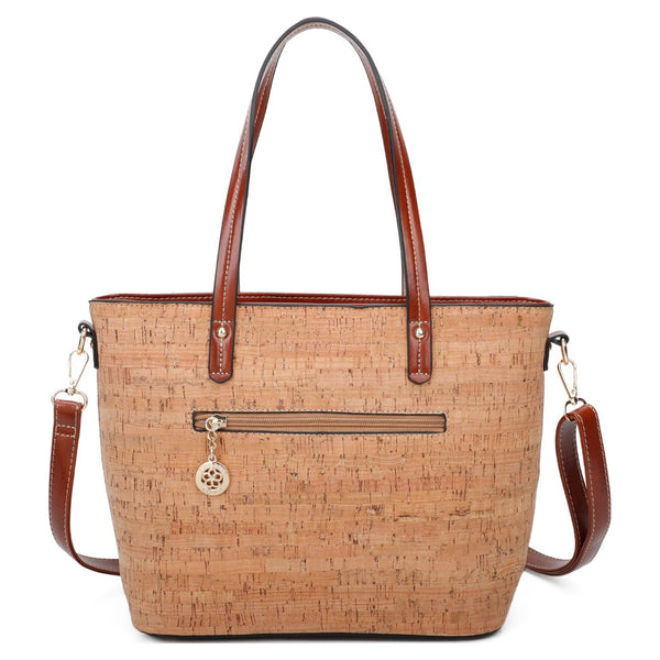 Cork Tote Bag with Geometrical Pattern