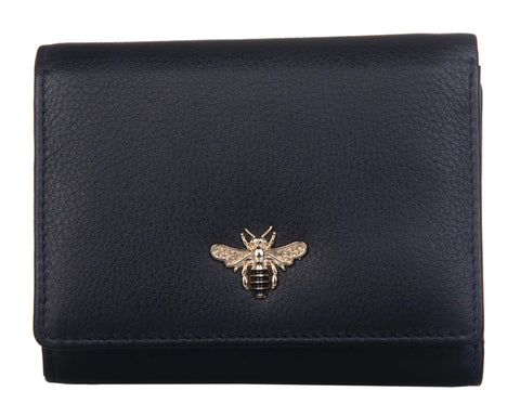 Mason Tri-Fold Luxury Purse - Black/Red