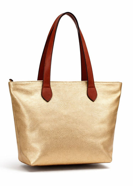 Ladies Tote Bag - Metallic Gold
