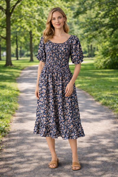 Emily Dress - Navy