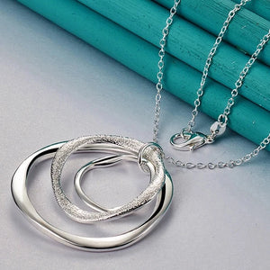925 Sterling Silver Three Circle Pendant