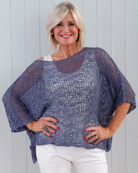 Popcorn Top - Navy