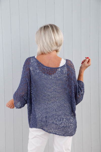 Popcorn Top - Navy