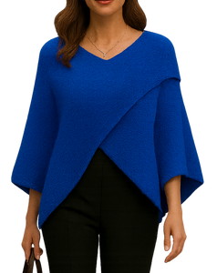 Cross Over Knit - Royal Blue