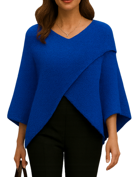Cross Over Knit - Royal Blue