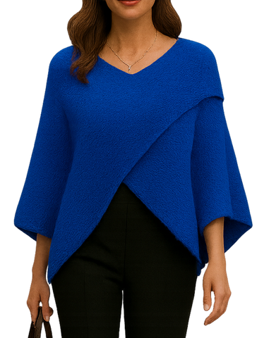 Cross Over Knit - Royal Blue