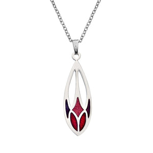 Rennie Mackintosh Rose Buds Necklace - Red/Mauve