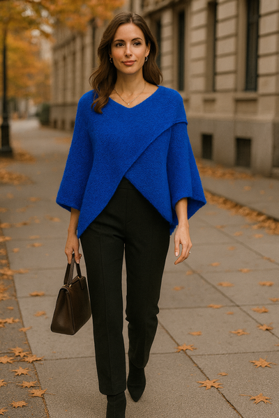 Cross Over Knit - Royal Blue