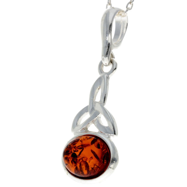 Amber 925 Celtic Pendant