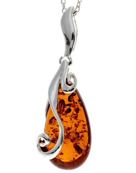 Amber 925 Silver Classic Pendant