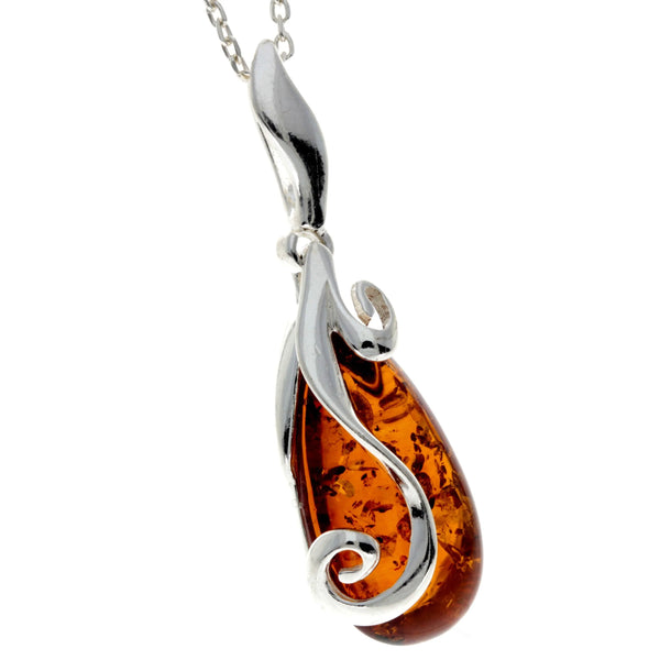 Amber 925 Silver Classic Pendant