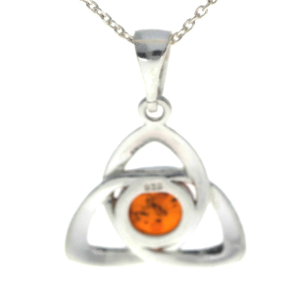 Amber 925 Silver Classic Celtic Pendant