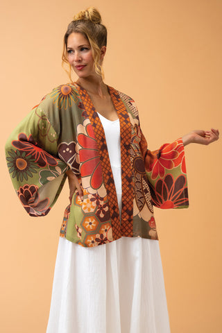Kimono Jacket Kaleidoscope Floral