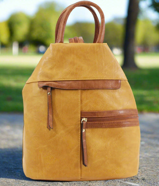 Backpack Handbag - Yellow