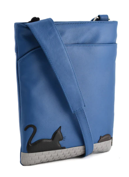 Cat & Mouse Cross Body Bag - Blue