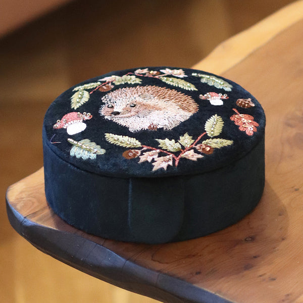 Happy Hedgehog Round Jewellery Box