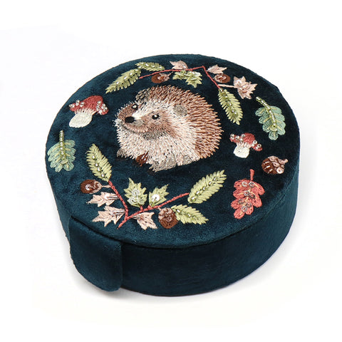 Happy Hedgehog Round Jewellery Box