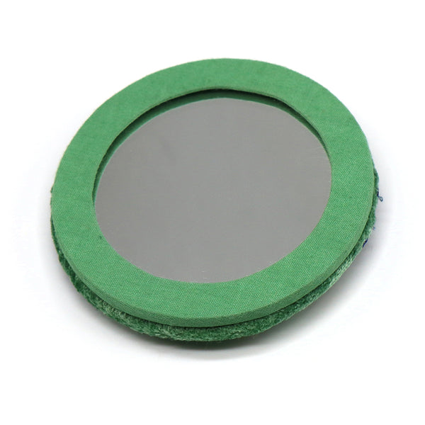 Floral Badger Pocket Mirror