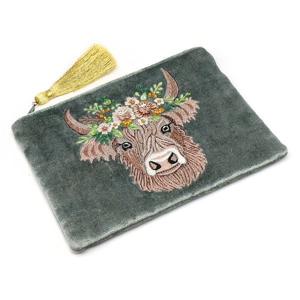 Highland Cow  Make-Up Purse