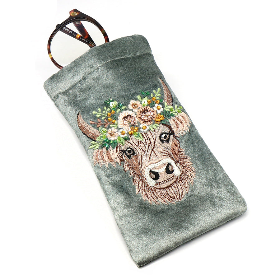 Highland Cow Glasses Case