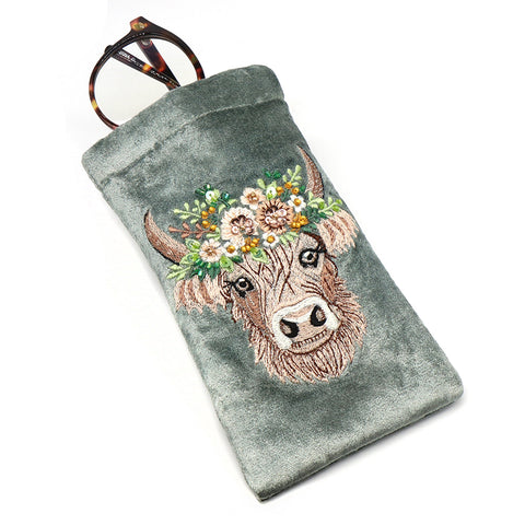 Highland Cow Glasses Case