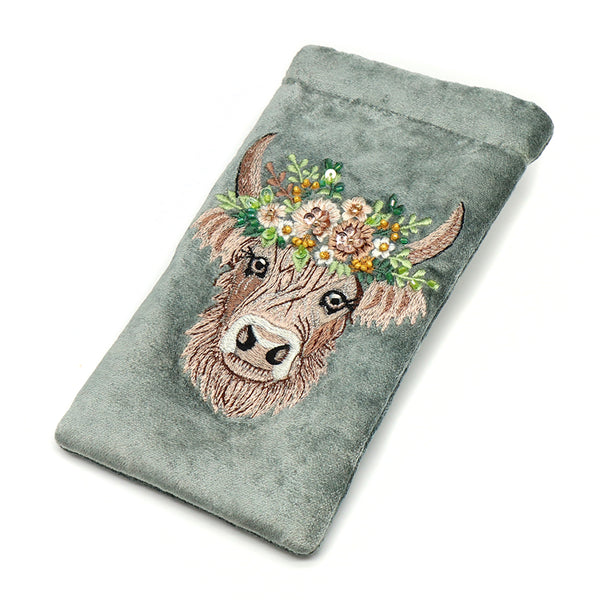 Highland Cow Glasses Case