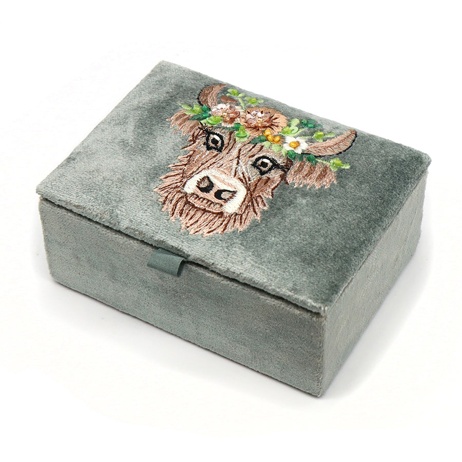 Highland Cow Trinket Box
