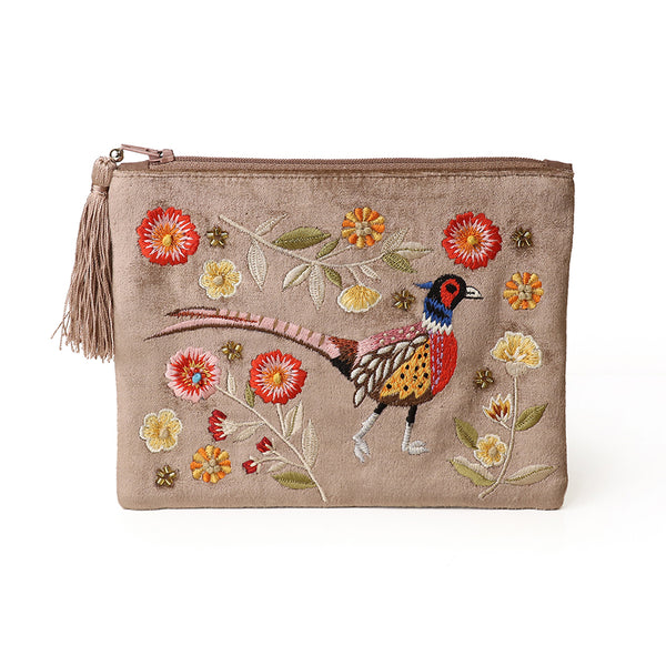 Pheasant  Make-Up Purse