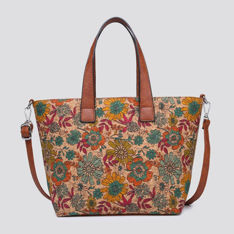 Cork Tote Bag - Flowers