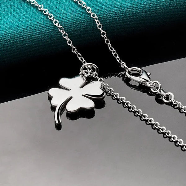 4 Leaf Clover Silver Necklace