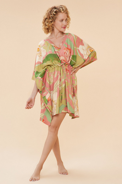 Beach Cover Up - Delicate Tropical Candy