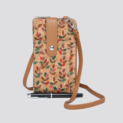 Cork Cross Body Purse - Branches